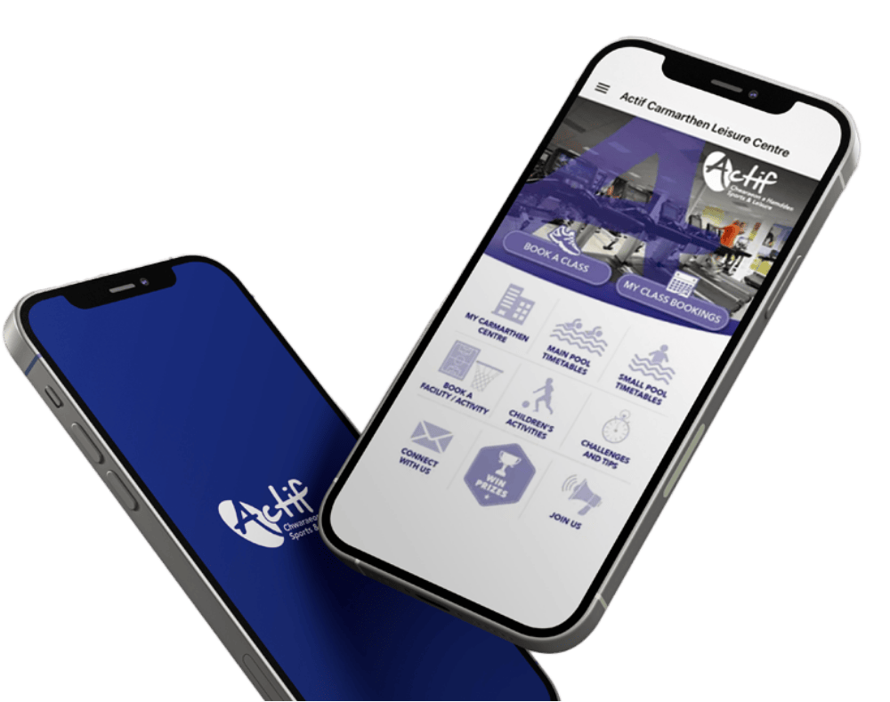 Image of the Actif app on a mobile phone