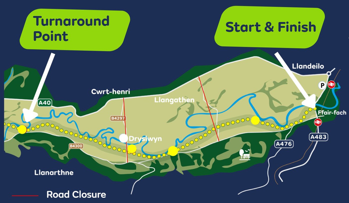 map of the route