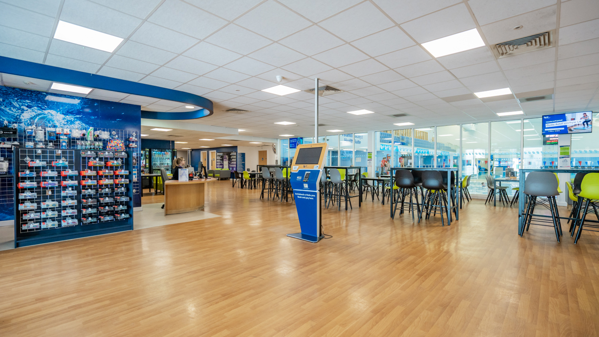 Inside Carmarthen Leisure Centre