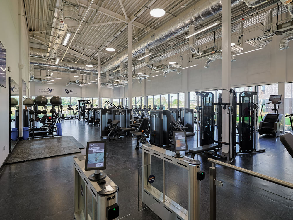 entrance to Canolfan Pentre Awel's gym