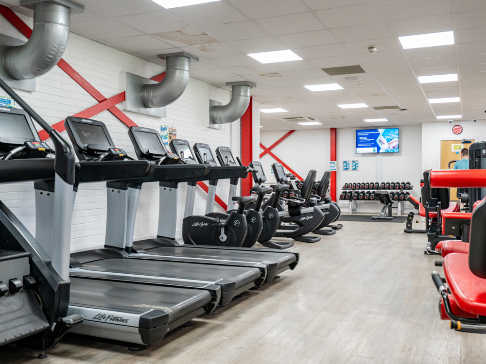 The treadmill in the gym