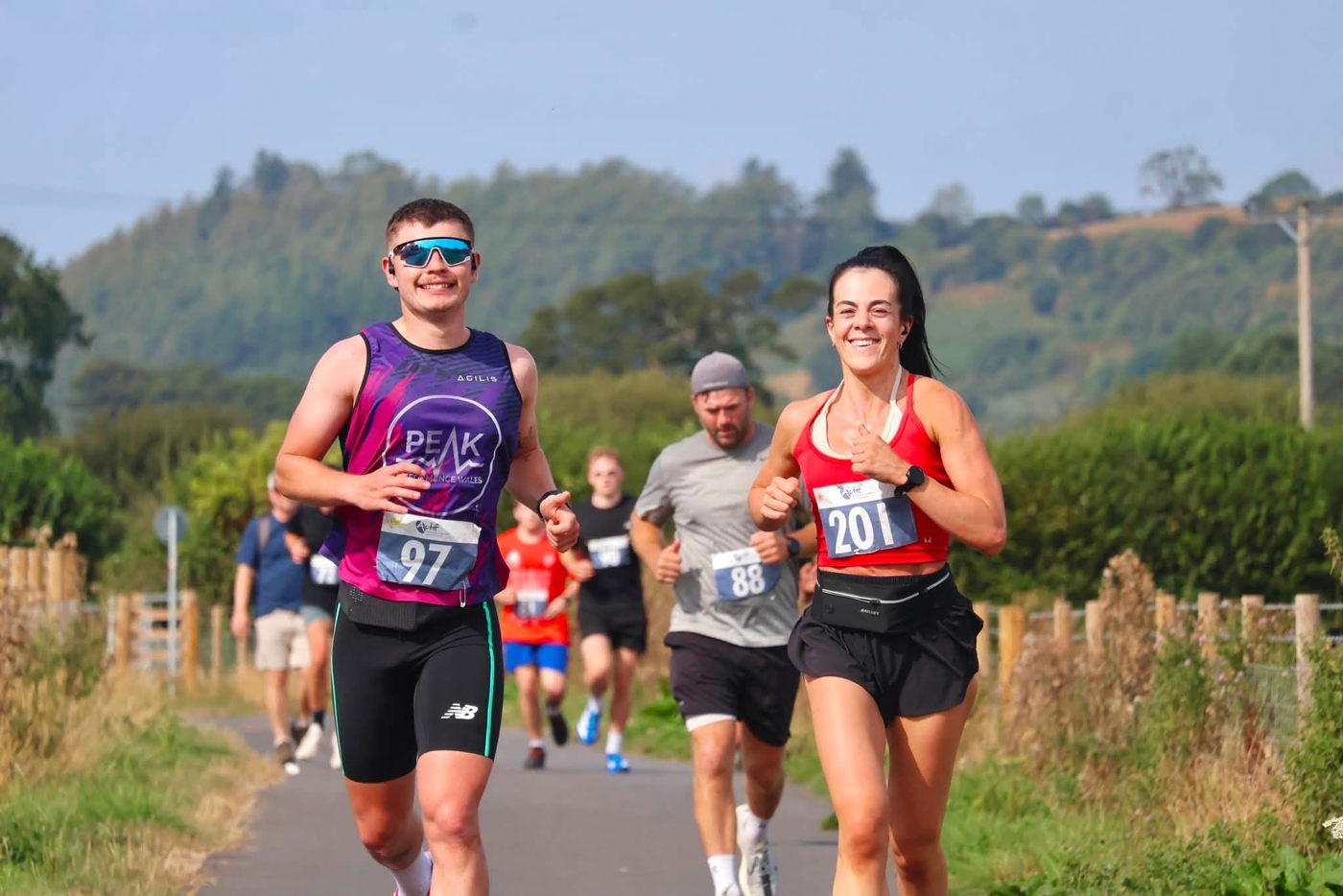 runners on the path