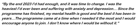 Quote from a YHM participant