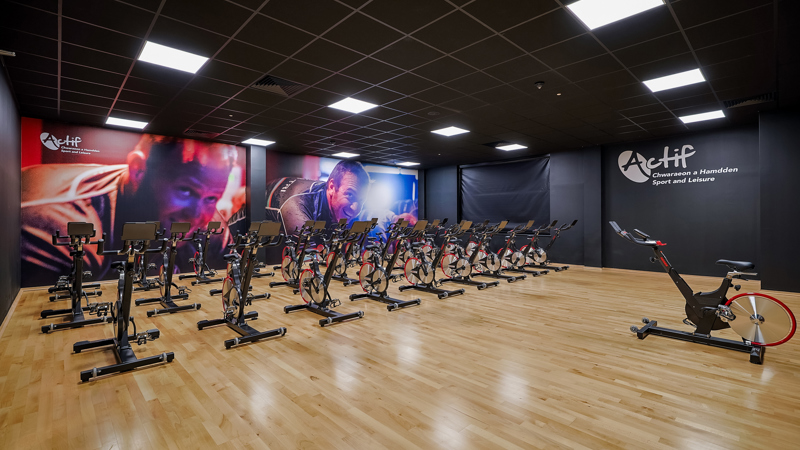 spin studio at Canolfan Pentre Awel
